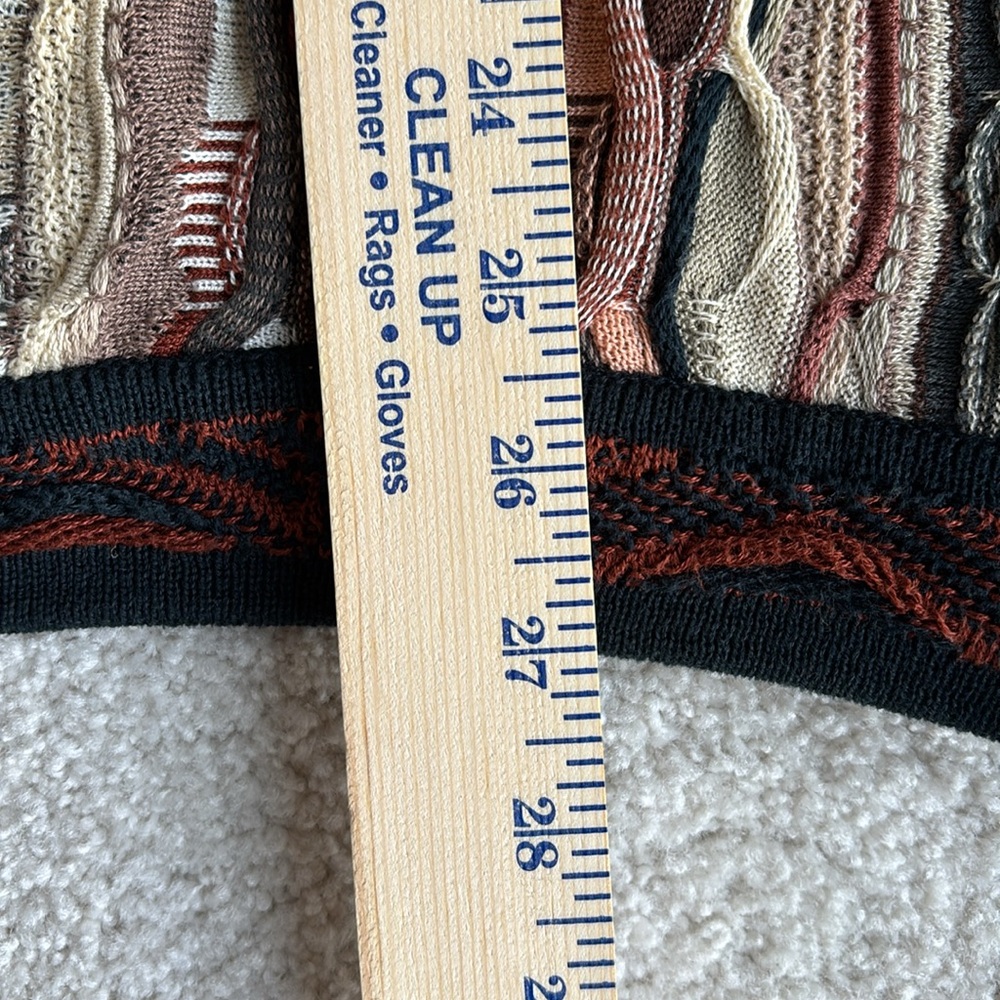 Vintage‎ COOGI Australia Brown Tan 3D Knit Sweater 90’s Cotton Men’s Size Large - Picture 9 of 13